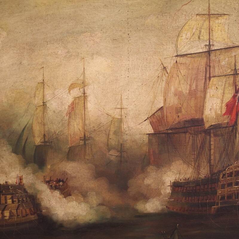 Peinture maritime française du XXe siècle Bataille de Trafalgar