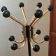 Vintage metal coat rack black and gold