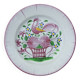 Old KG Lunéville Flat Plate - Rooster on Basket