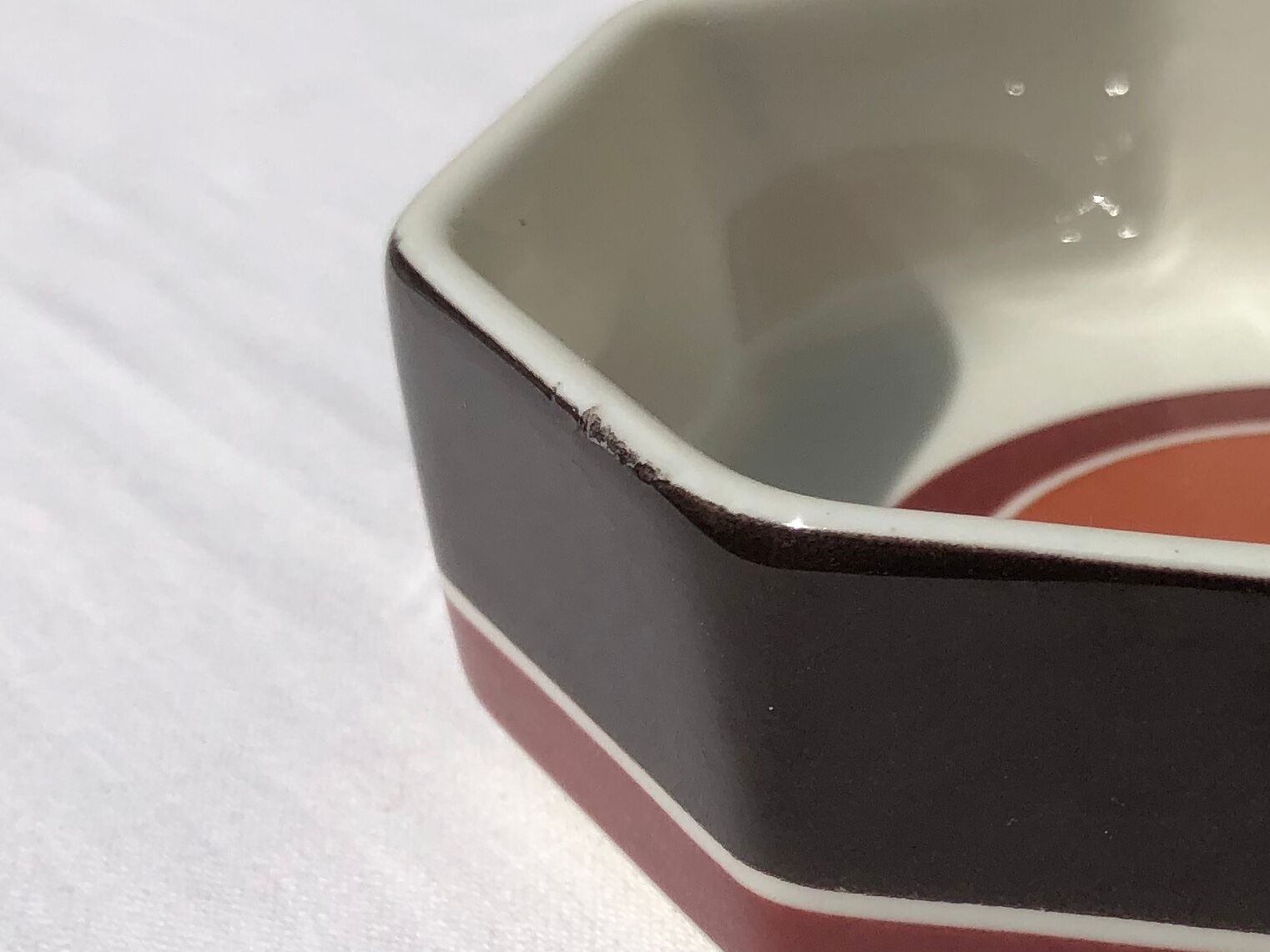 Serving dessert 12 pieces porcelain & Villeroy Boch Avant-garde design modernist vintage 70