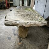 Large brutalist slate table