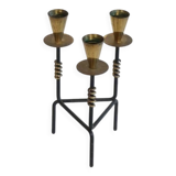 Swedish metal and brass candle holder by Nils Johan 1970