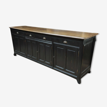 Low art nouveau sideboard in solid oak 1900