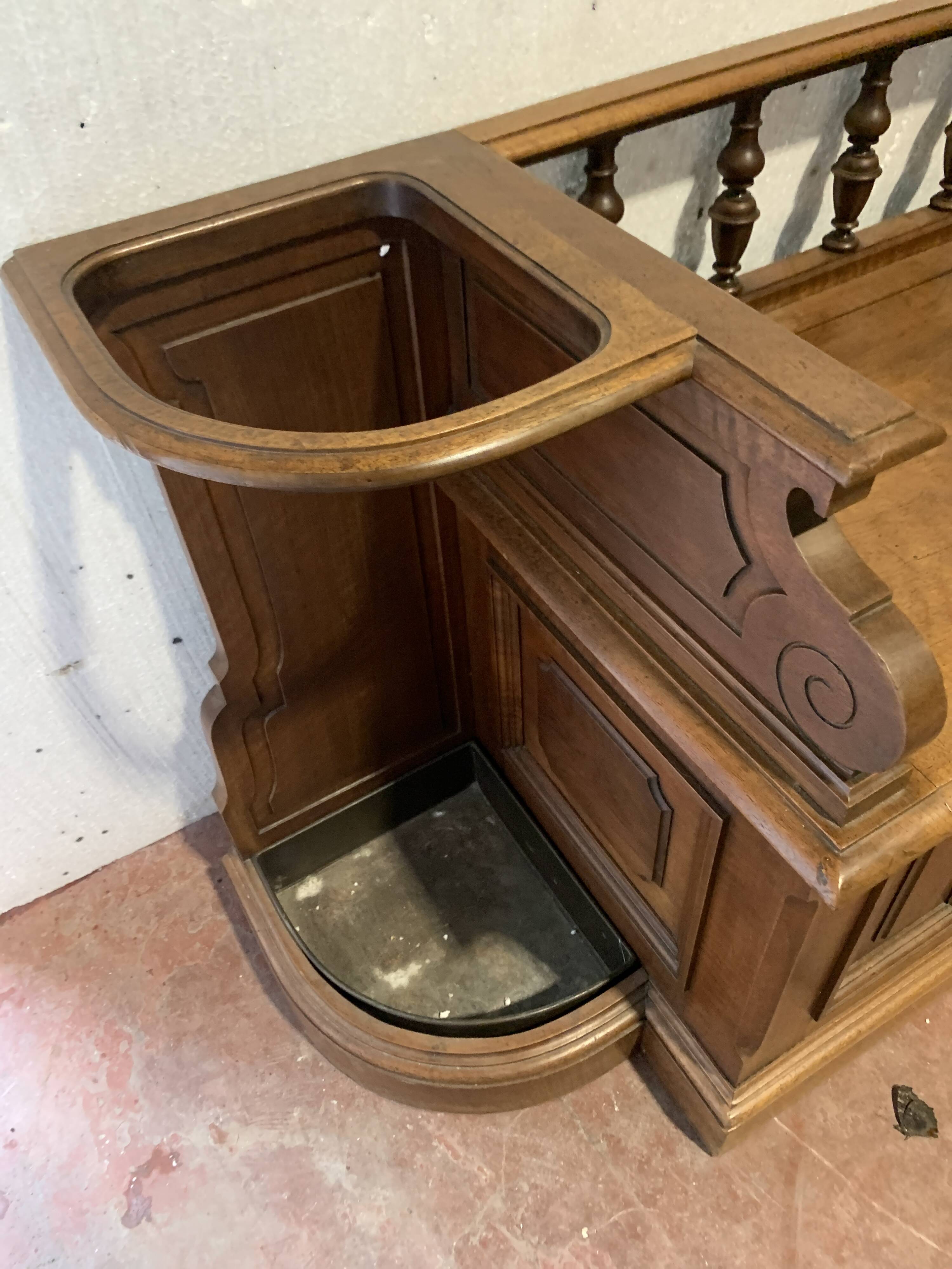 Banc coffre et porte parapluie pour hall d'entrée XX siècle