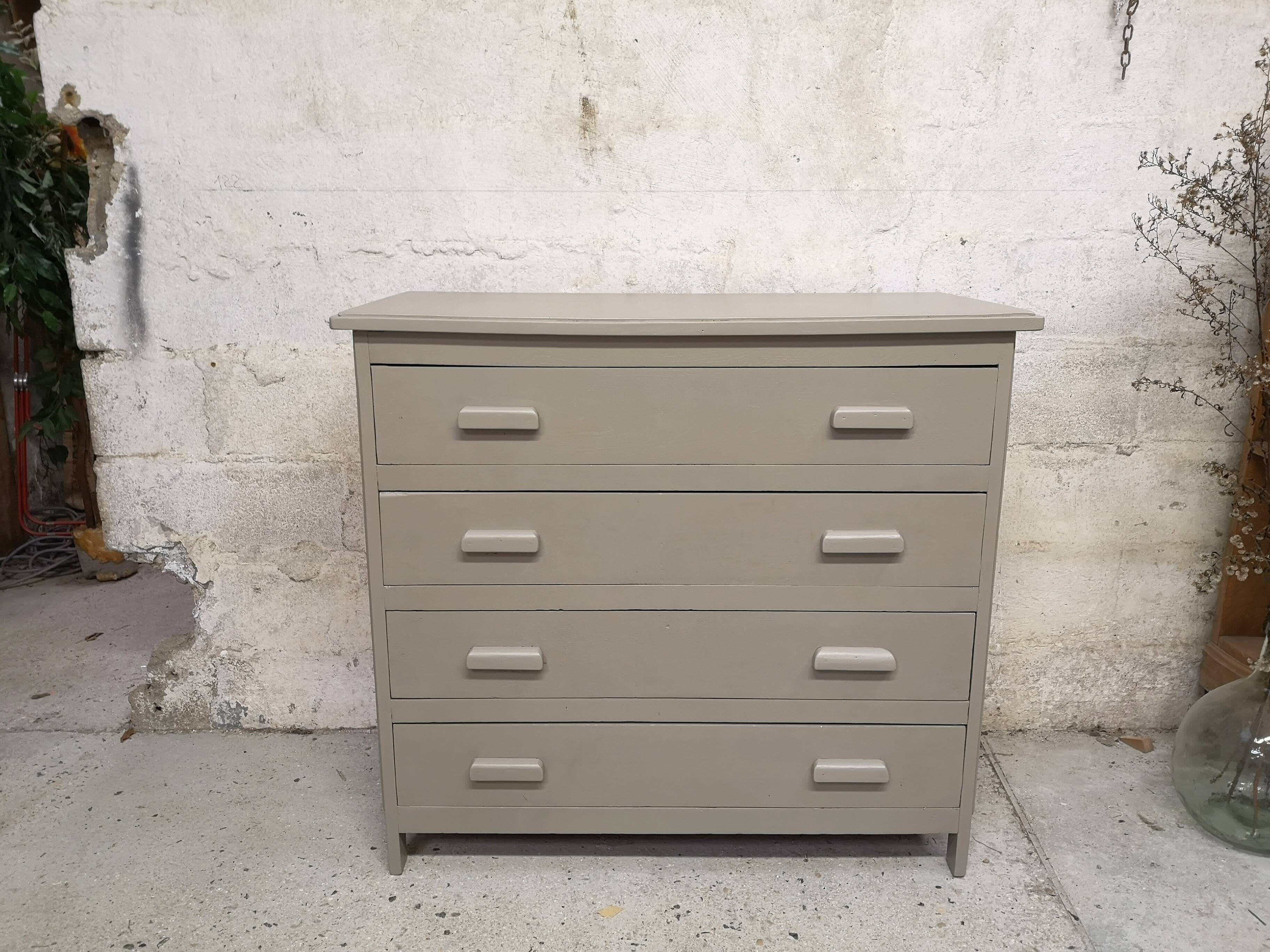 Commode parisienne vintage 50 60 shabby patine