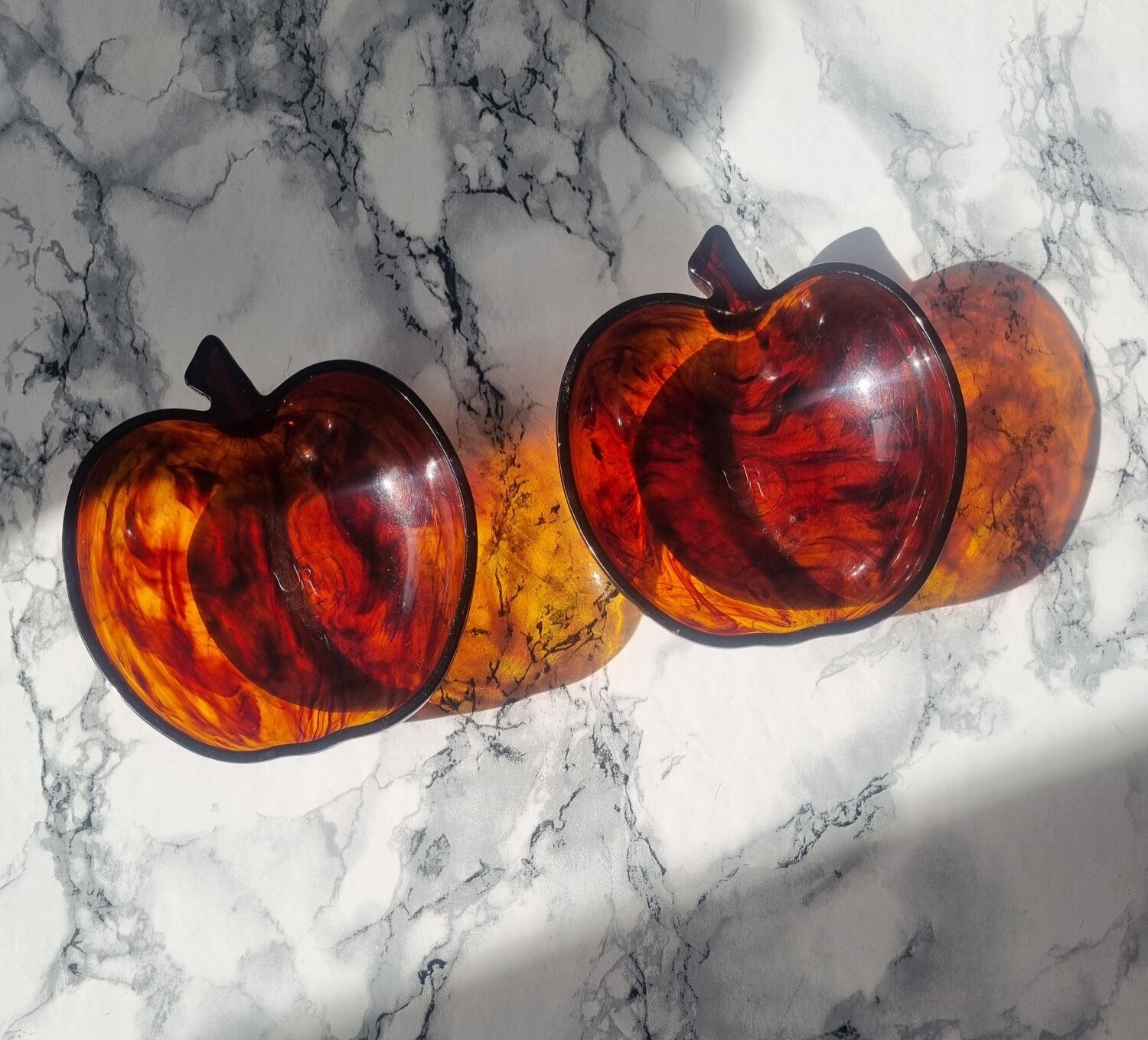 Set of two 1970s trinket trays.