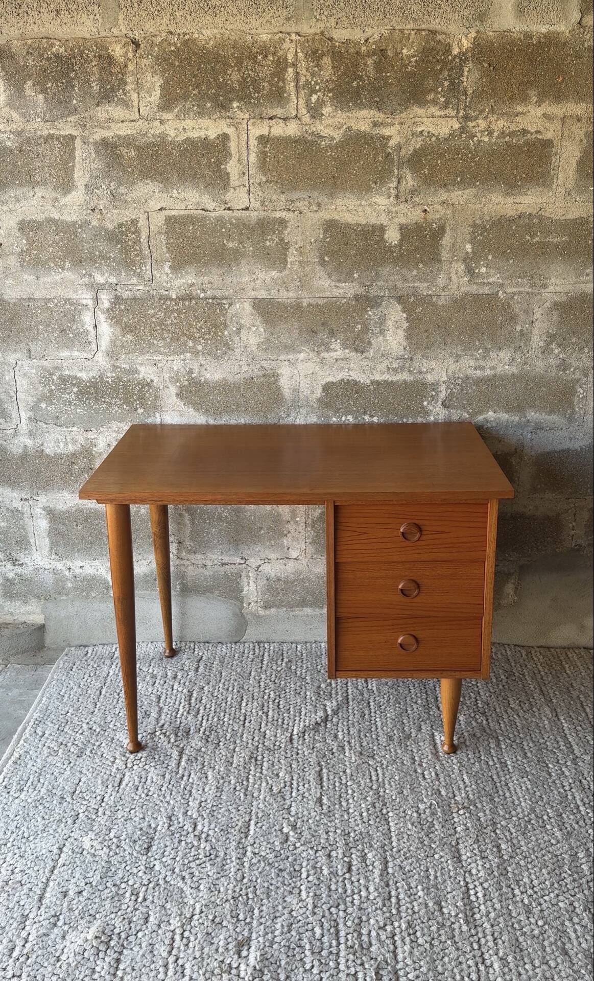 Bureau scandinave vintage en teck, 1960/70