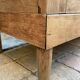 Art deco wardrobe in raw oak with bevelled mirror.