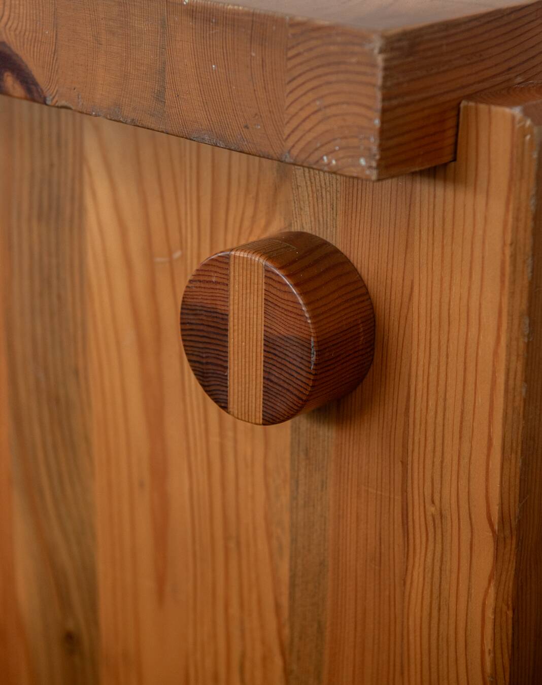 Vintage Pine Coffee Table Dymling Yngve Ekström Swedese, Brutalist, 1970s