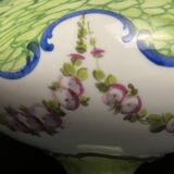 Sèvres, 20th century porcelain tripod planter with floral decoration