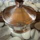 art deco steel wood sugar bowl