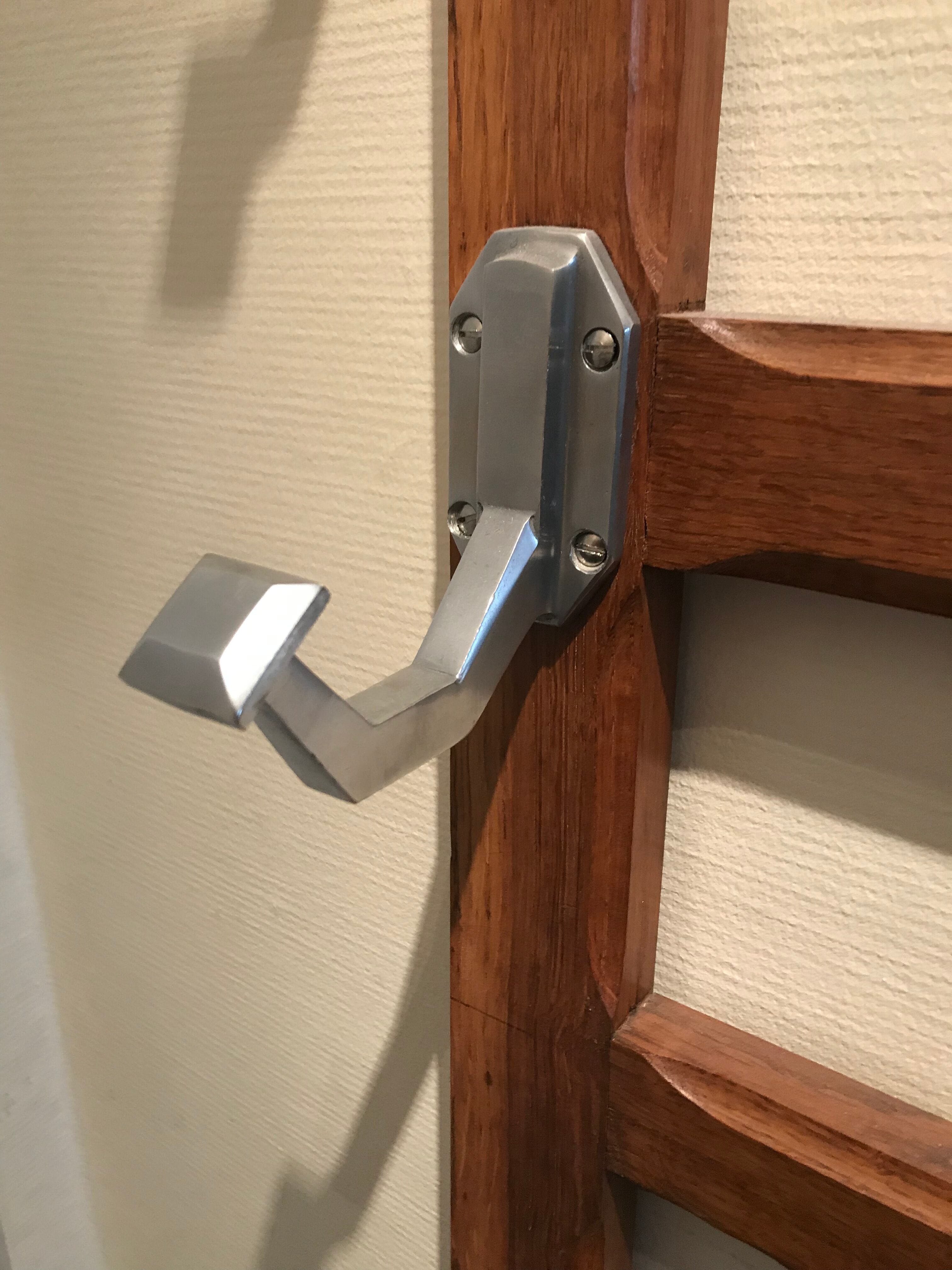 Art deco period solid oak coat rack