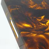 Large tortoiseshell resin tray