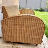 Banquette rotin / osier