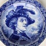 Boch Belgium ceramic wall plate depicting the painter Rembrandt
