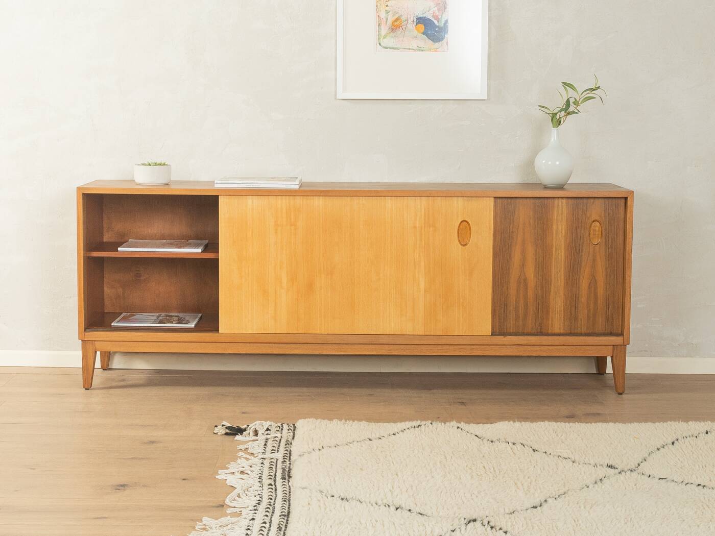 Classic sideboard Type 9F from the 1950s by WK Möbel, "Architekt-Satink" series