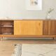 Classic sideboard Type 9F from the 1950s by WK Möbel, "Architekt-Satink" series