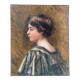 Tableau début XXème "Profil de jeune fille"