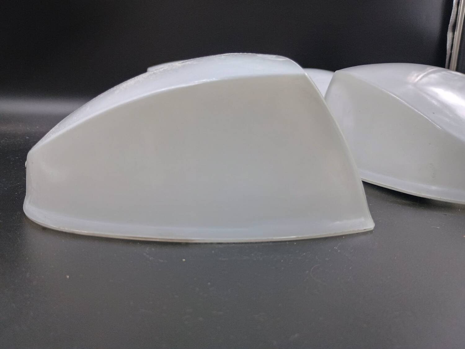 Set of 4 Holophane AMV wall lights. 2 Made in France Industrial loft