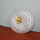 Large honeycomb glass and brass ceiling light, Glasshütte Limburg, 1970