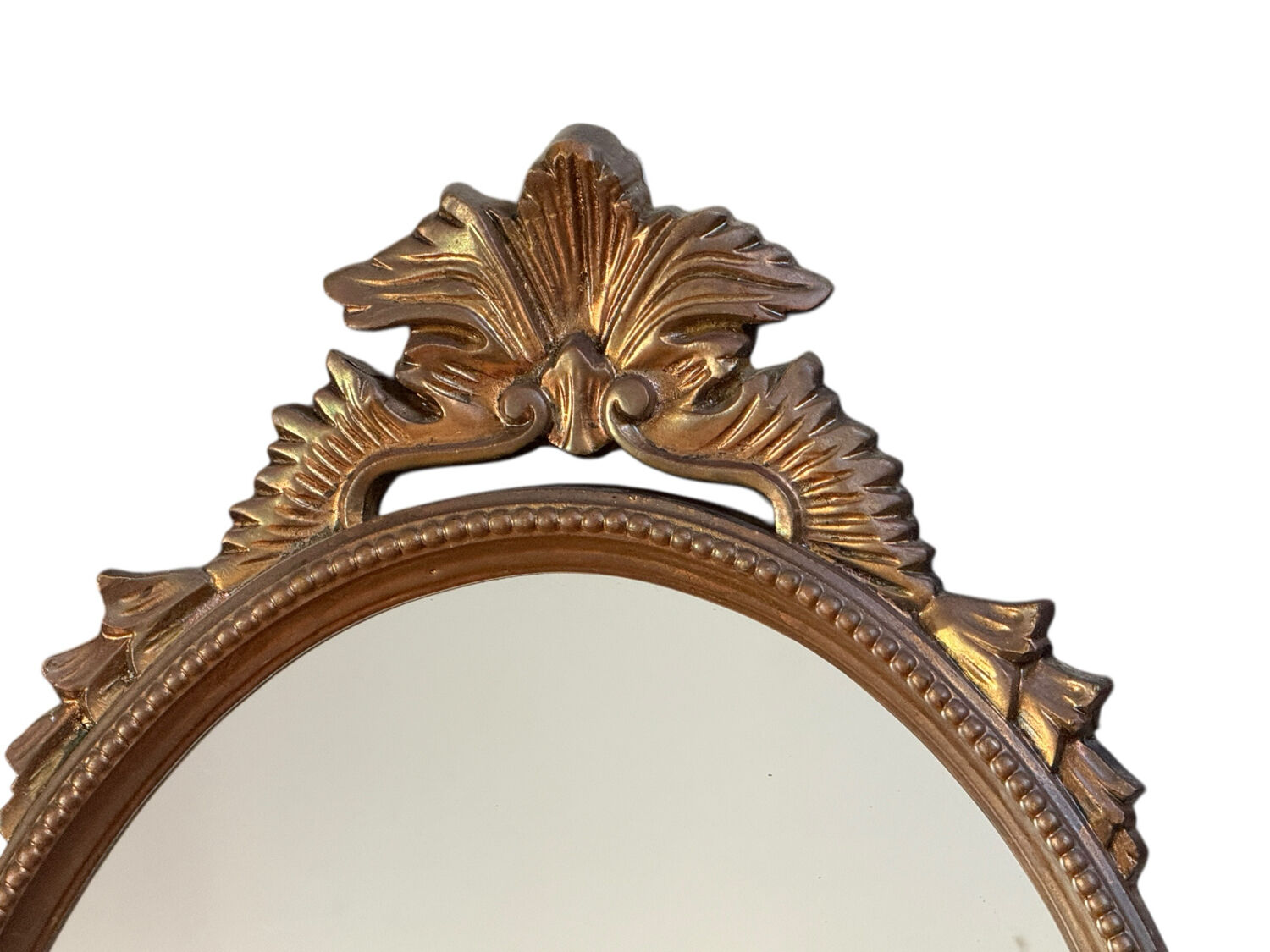 Golden wooden mirror from the 1950s France