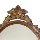 Golden wooden mirror from the 1950s France