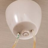 Vintage hanging lamp with two shades and teak, 1960s Sweden