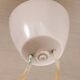 Lampe à suspension vintage à deux abat-jour et teck, 1960 Suède