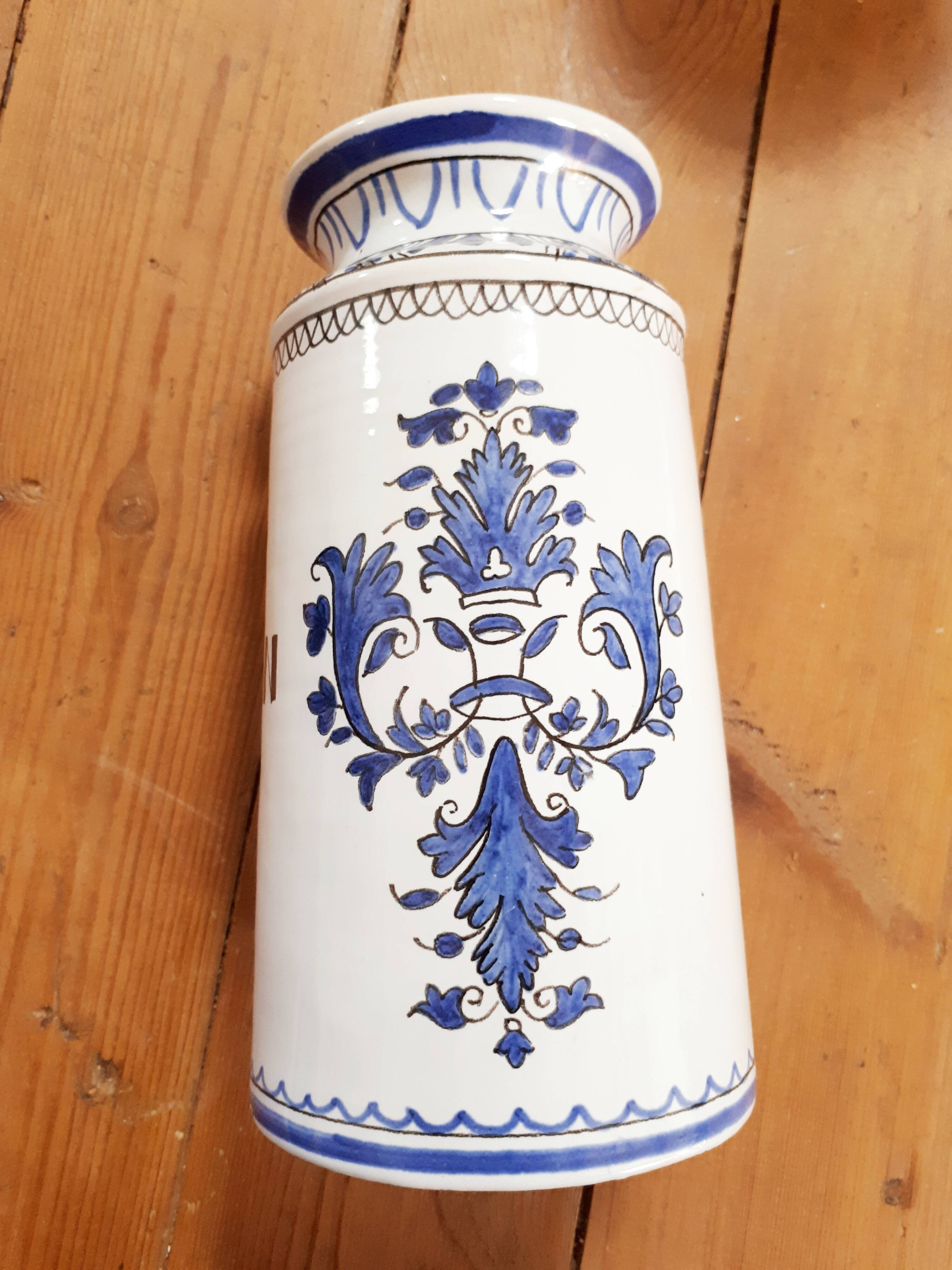 Pot en faience style apothicaire Grey Poupon