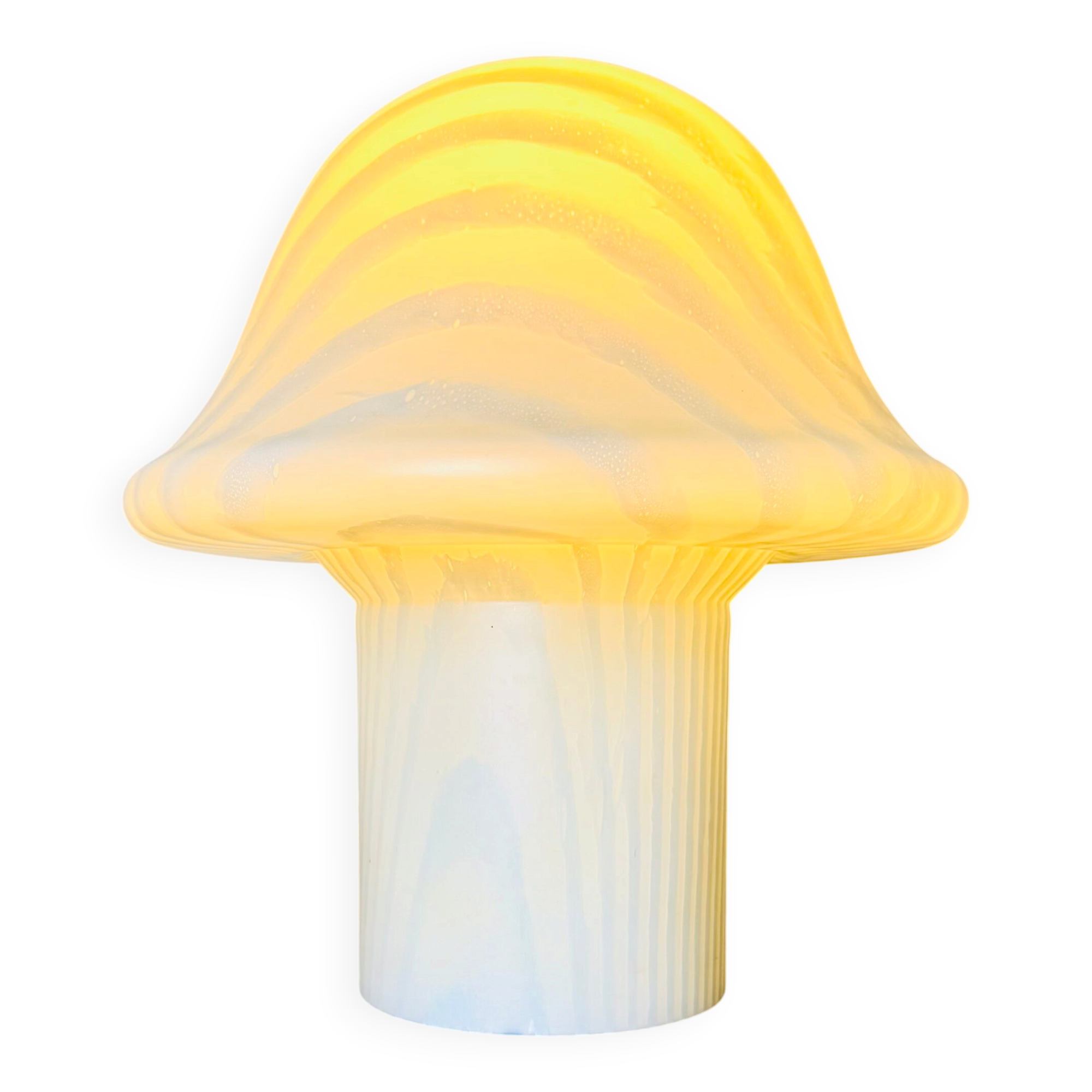 Large Model Glass Mushroom Table Lamp By Peill & Putzler, Germany 1960S