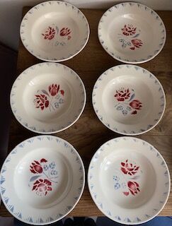 Lot of 6 Niderviller hollow plates