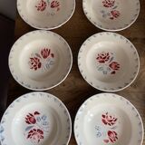Lot de 6 assiettes creuses Niderviller