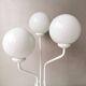 Vintage table lamp in white metal with 3 balls, 80s