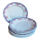 Nine Sarreguemines earthenware dessert plates, Brunoy service, 1940s