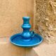 Vintage blue ceramic candle holder