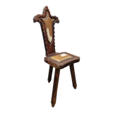 Folk art tripod chair