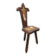 Folk art tripod chair