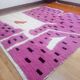 Tapis style Azilal violet - tapis coloré - tapis marocain fait main - 286x210 cm