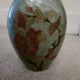 Vase ovale laiton et émail cloisonné