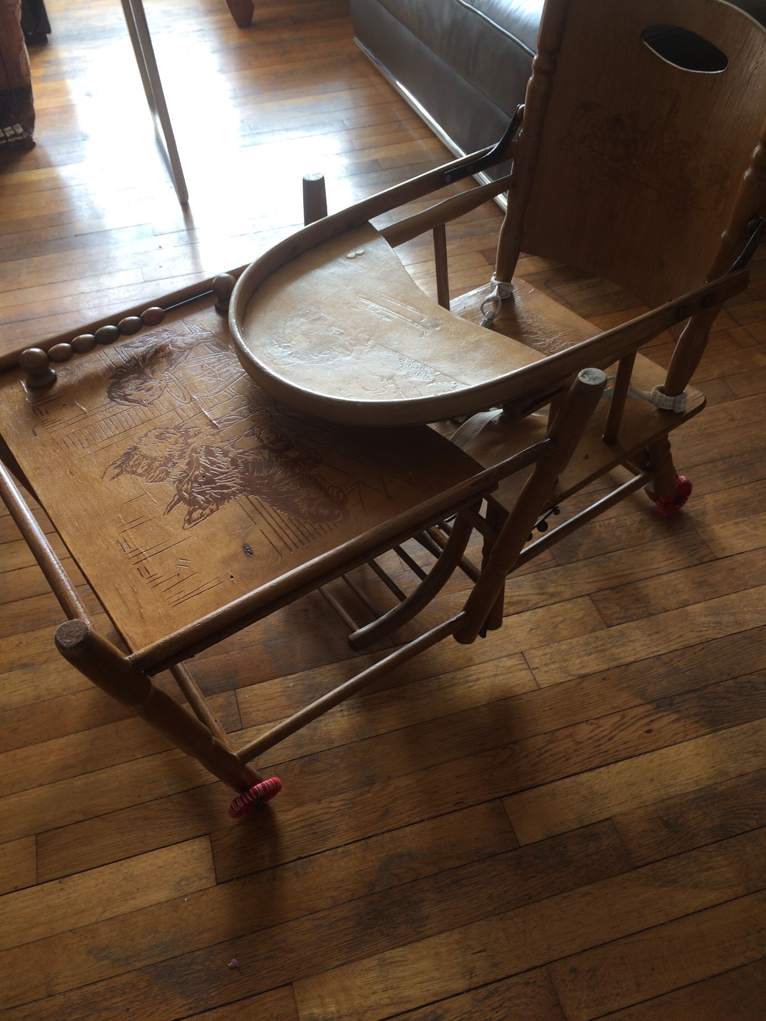 Chair high baby vintage