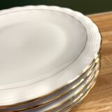 6 assiettes plates en porcelaine de Limoges signé P.Dessagne en très bon ét