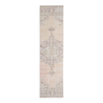 Tapis de couloir persan beige crème 3x12 86x358 cm SK 17433