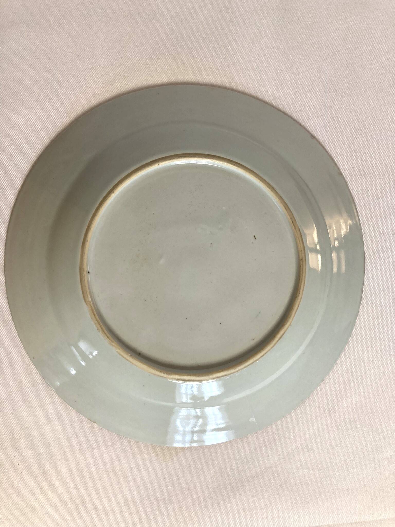 Compagnie des Indes, 18th century porcelain plate with peonies