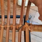 Pair of rattan armchairs