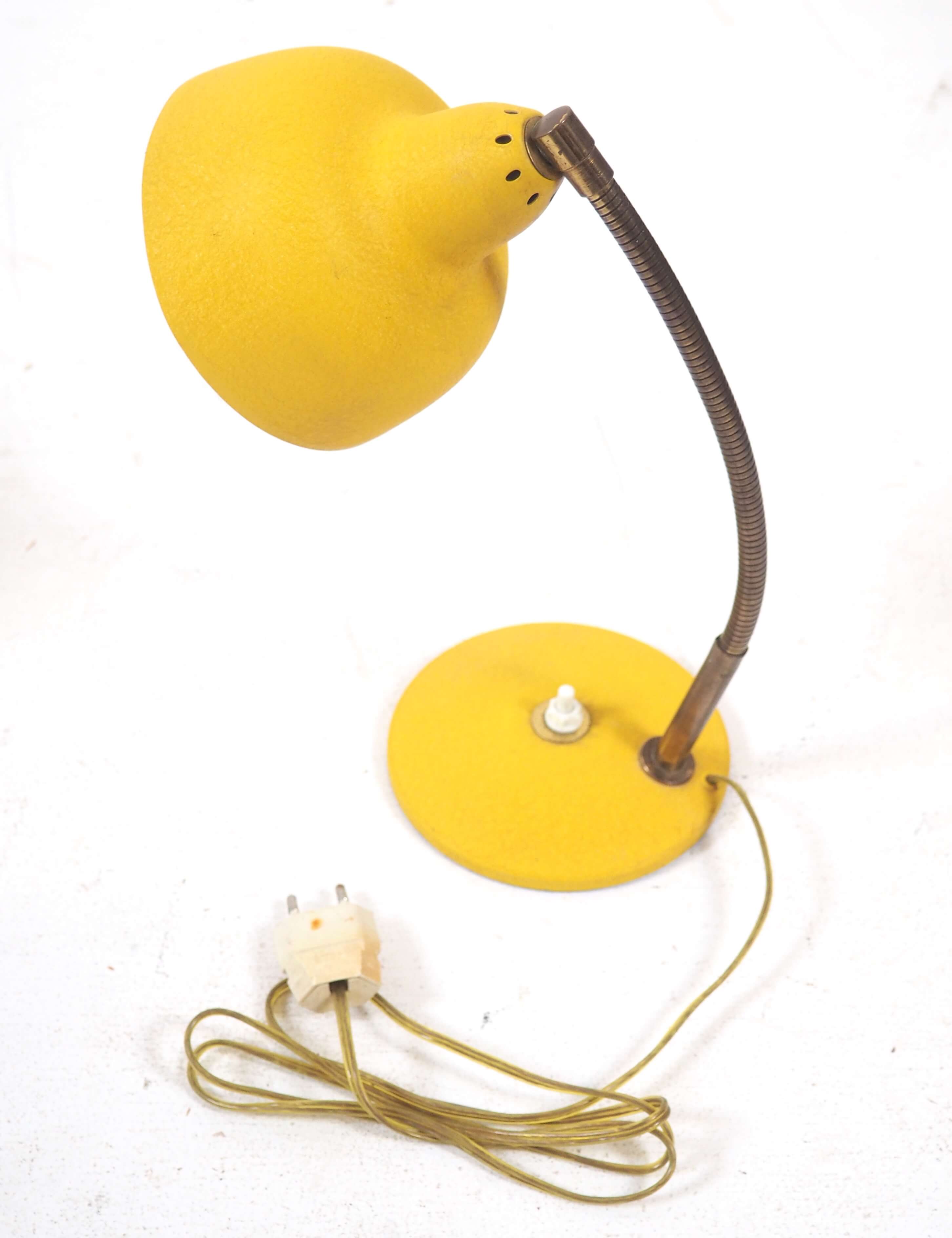 Yellow desk lamp