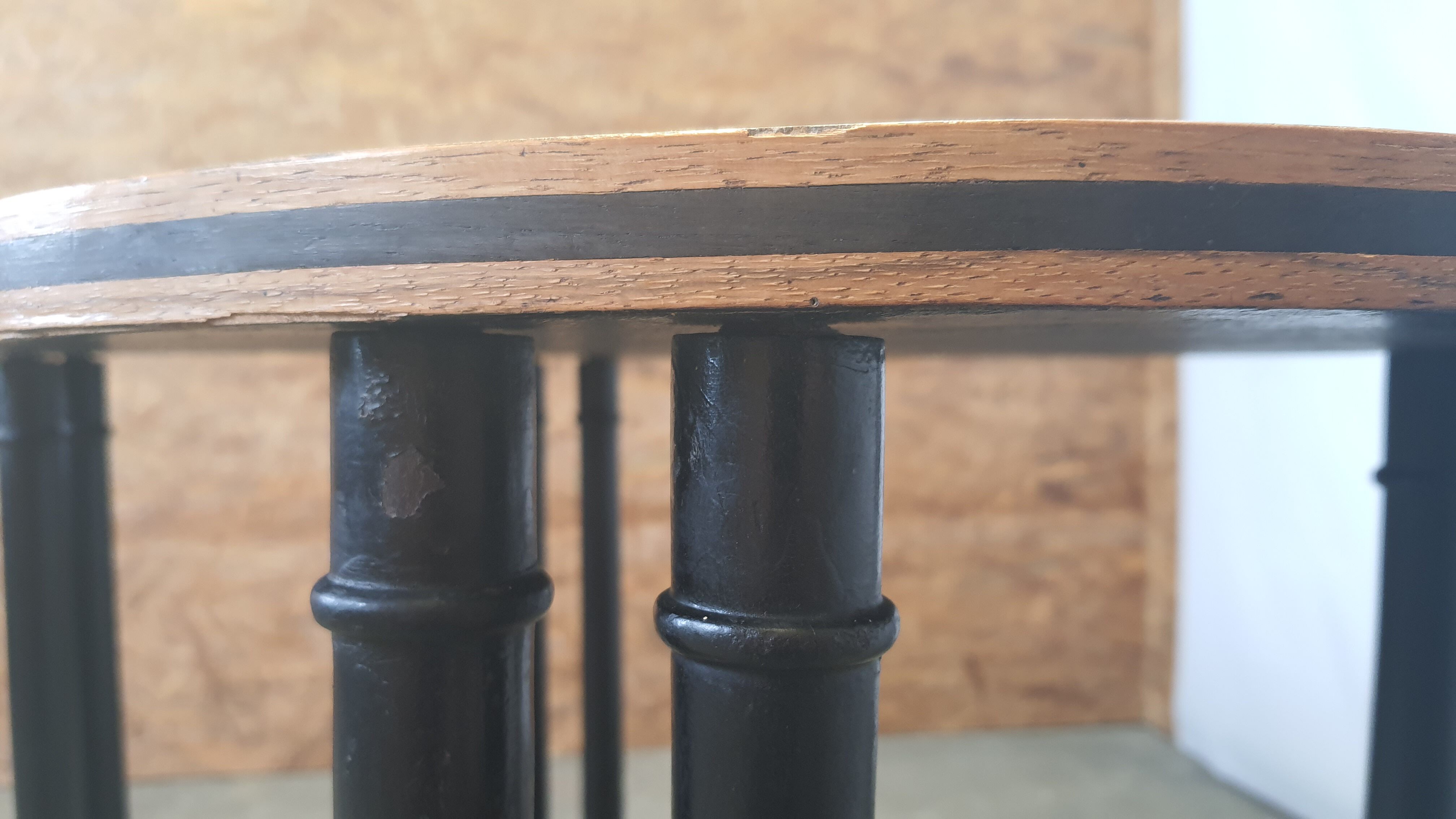 Art deco tea table Maurice Dufrène oval zebrano