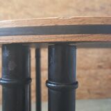 Art deco tea table Maurice Dufrène oval zebrano