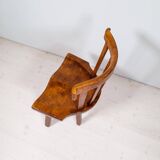 Swedish folk art chair from the 19th century with highly decorative forms.