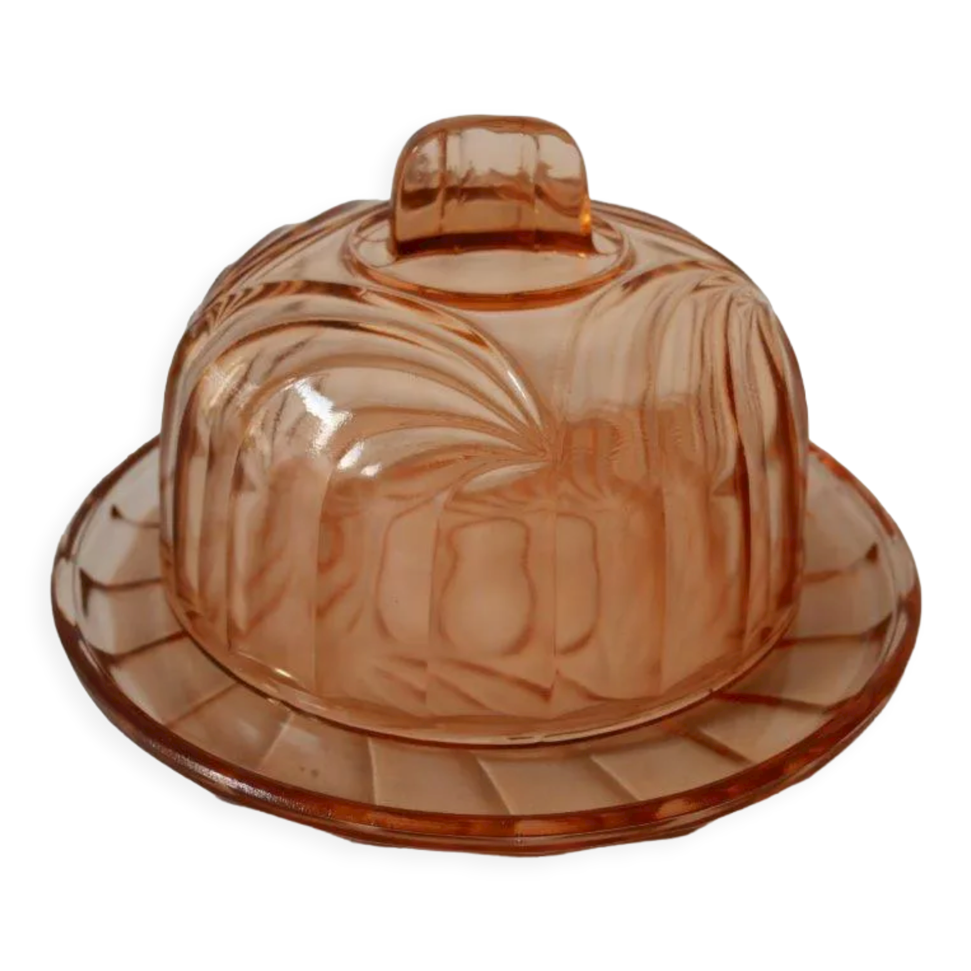 Orange glass bell and its top