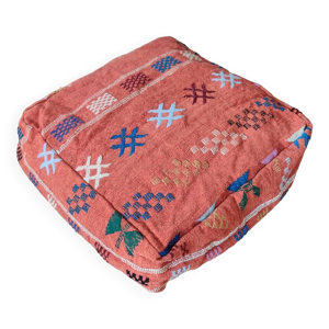 pouf berbère orange